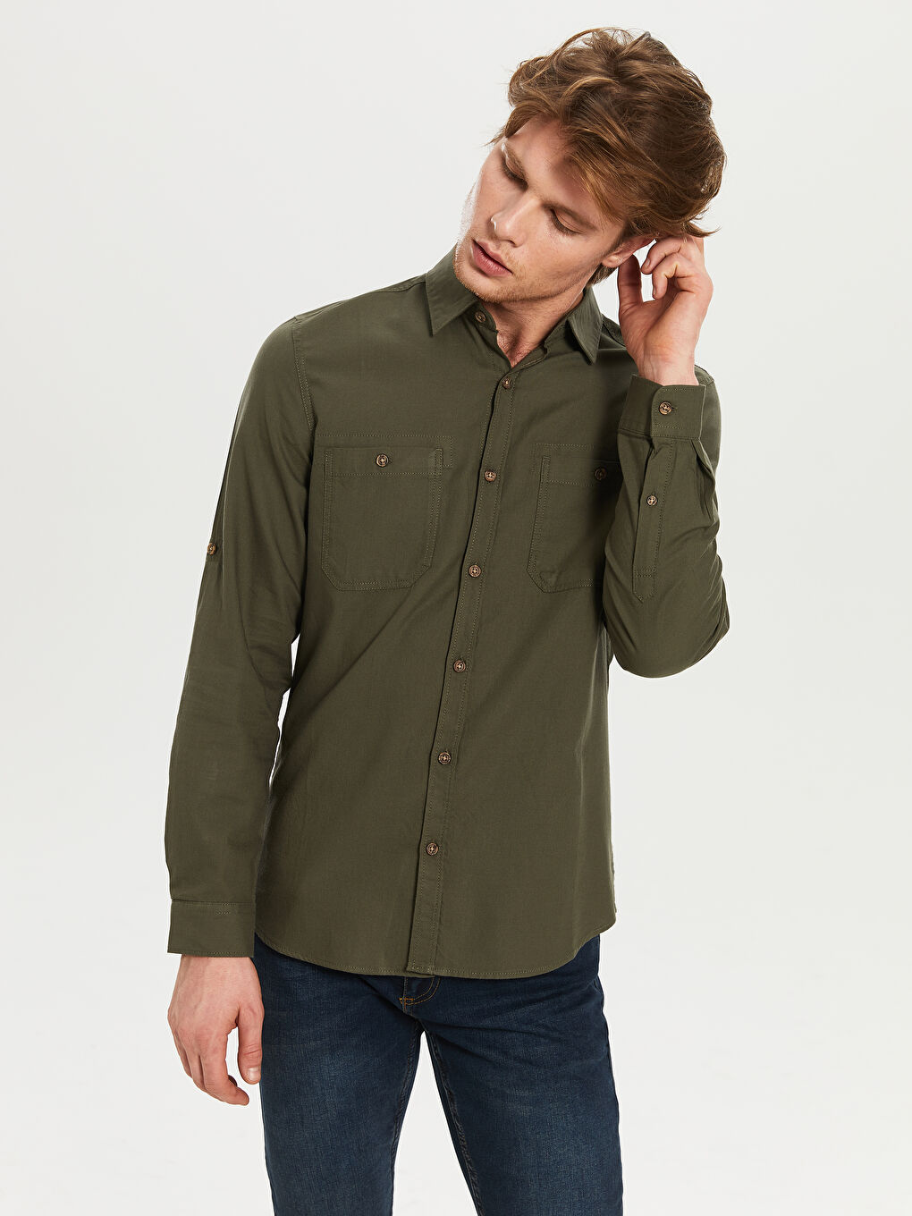 Chemise KAKI Homme-1