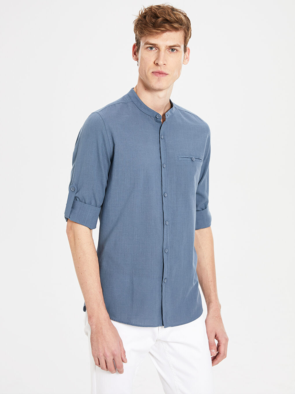 Mavi Ekstra Dar Kalıp Uzun Kollu Poplin Erkek Gömlek