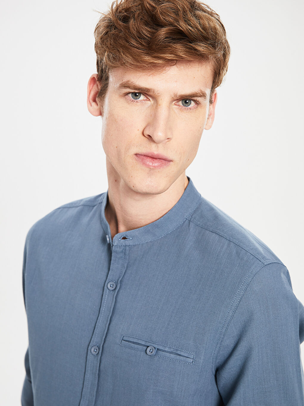 Mavi Ekstra Dar Kalıp Uzun Kollu Poplin Erkek Gömlek-3