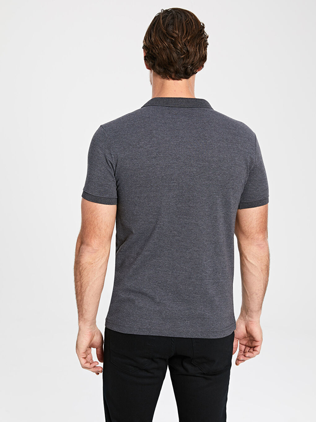 Мужчины Антрацитовый Футболка-3