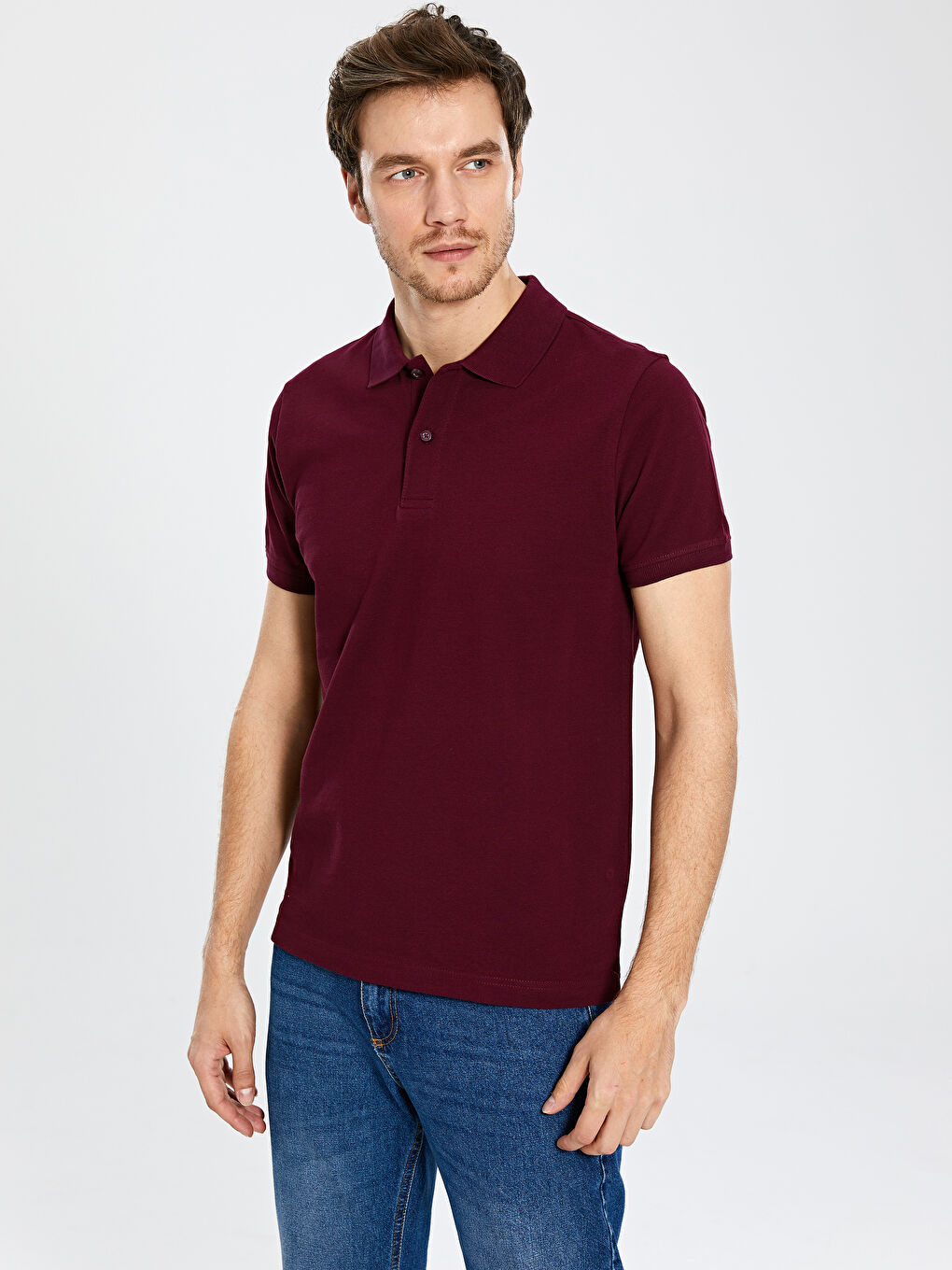 Мужчины Бордовый Футболка-2