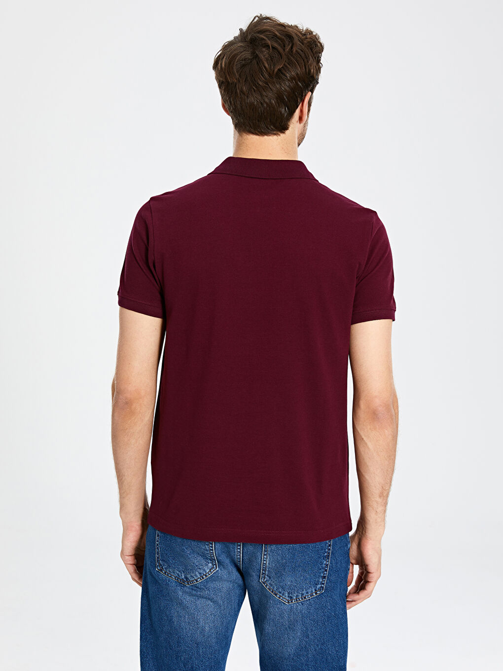 Мужчины Бордовый Футболка-3