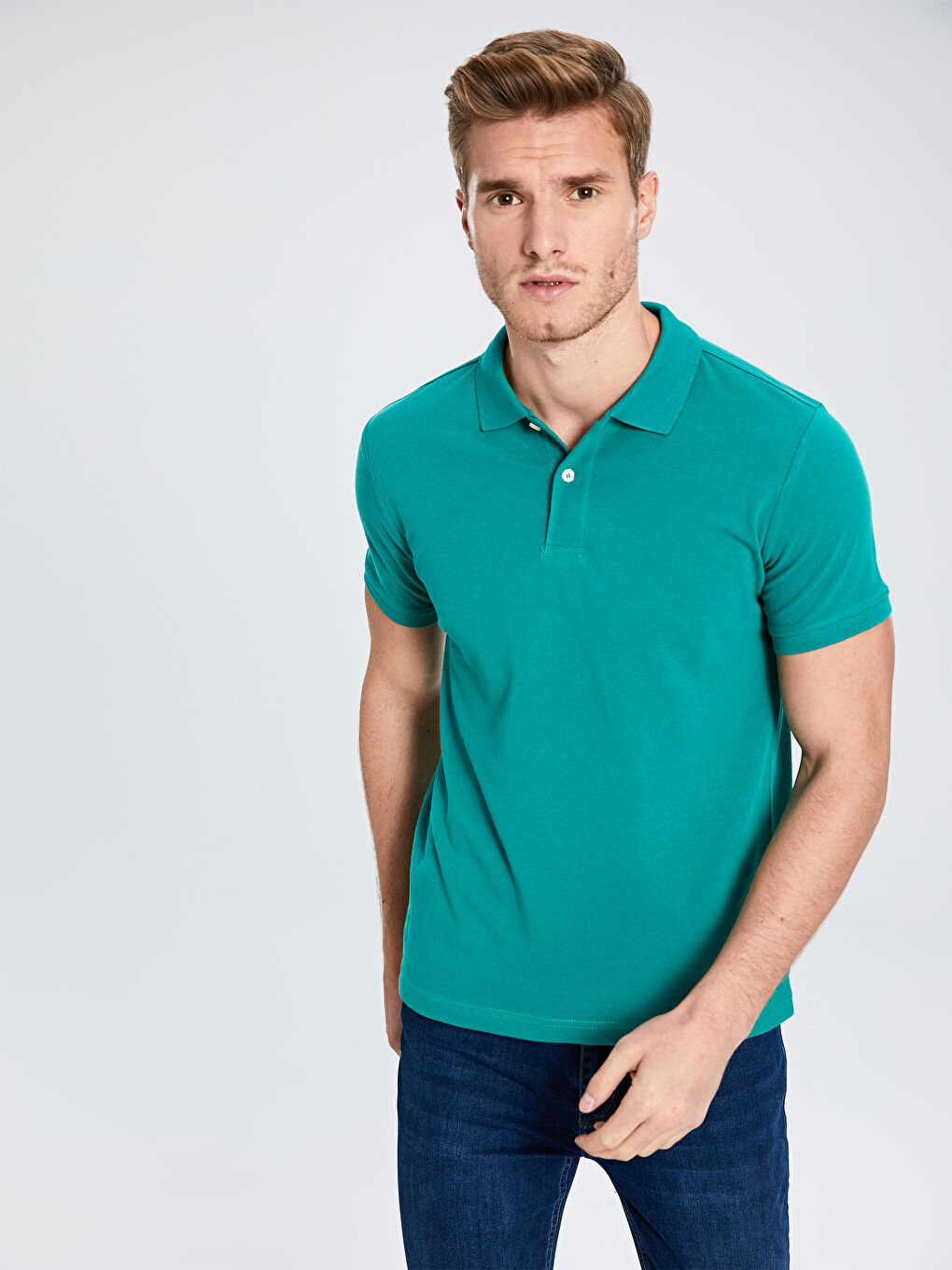 Мужчины Зелёный Футболка-1