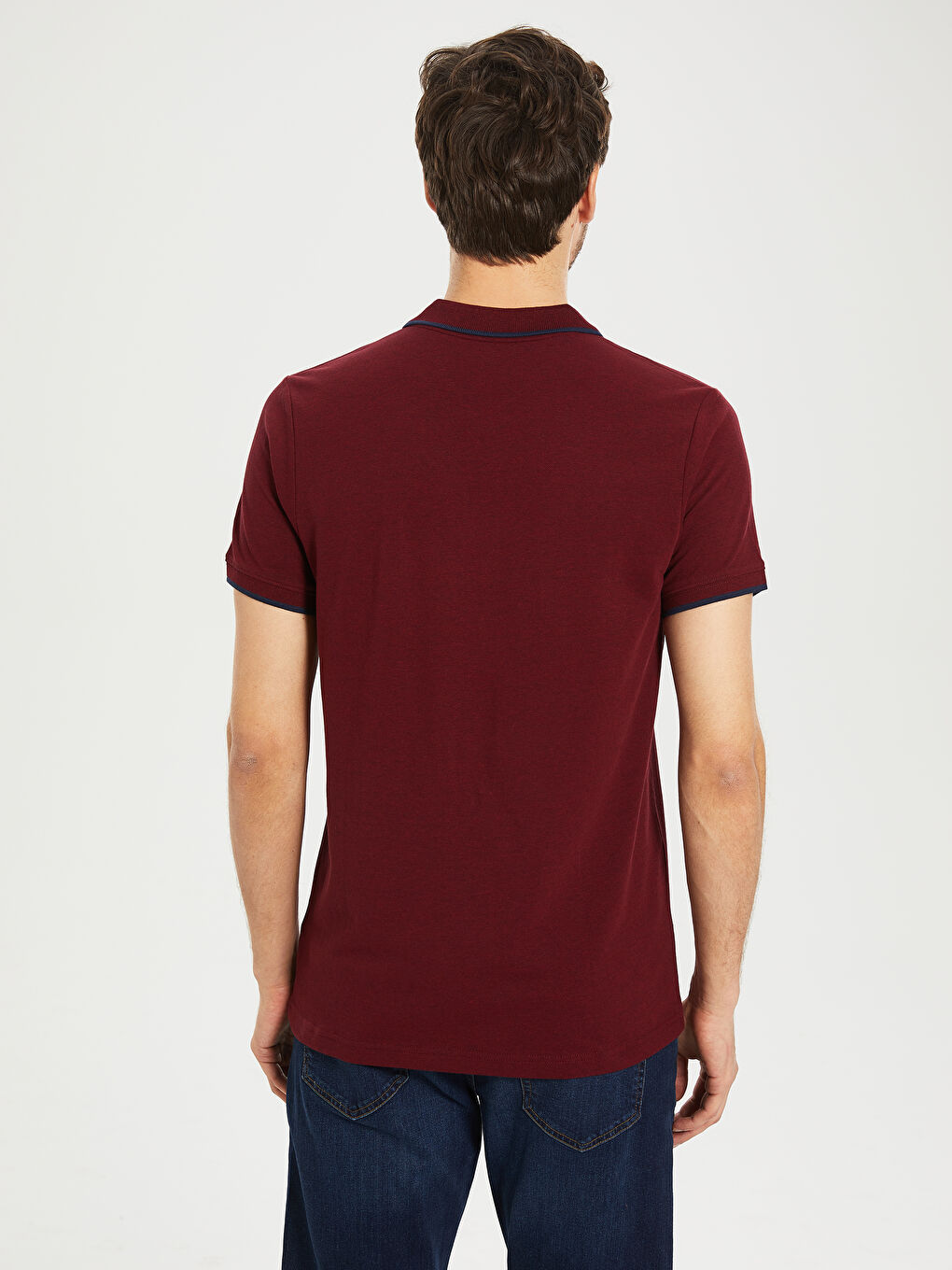 Футболка с воротником поло, базовая, с коротким рукавом, из ткани пике-2