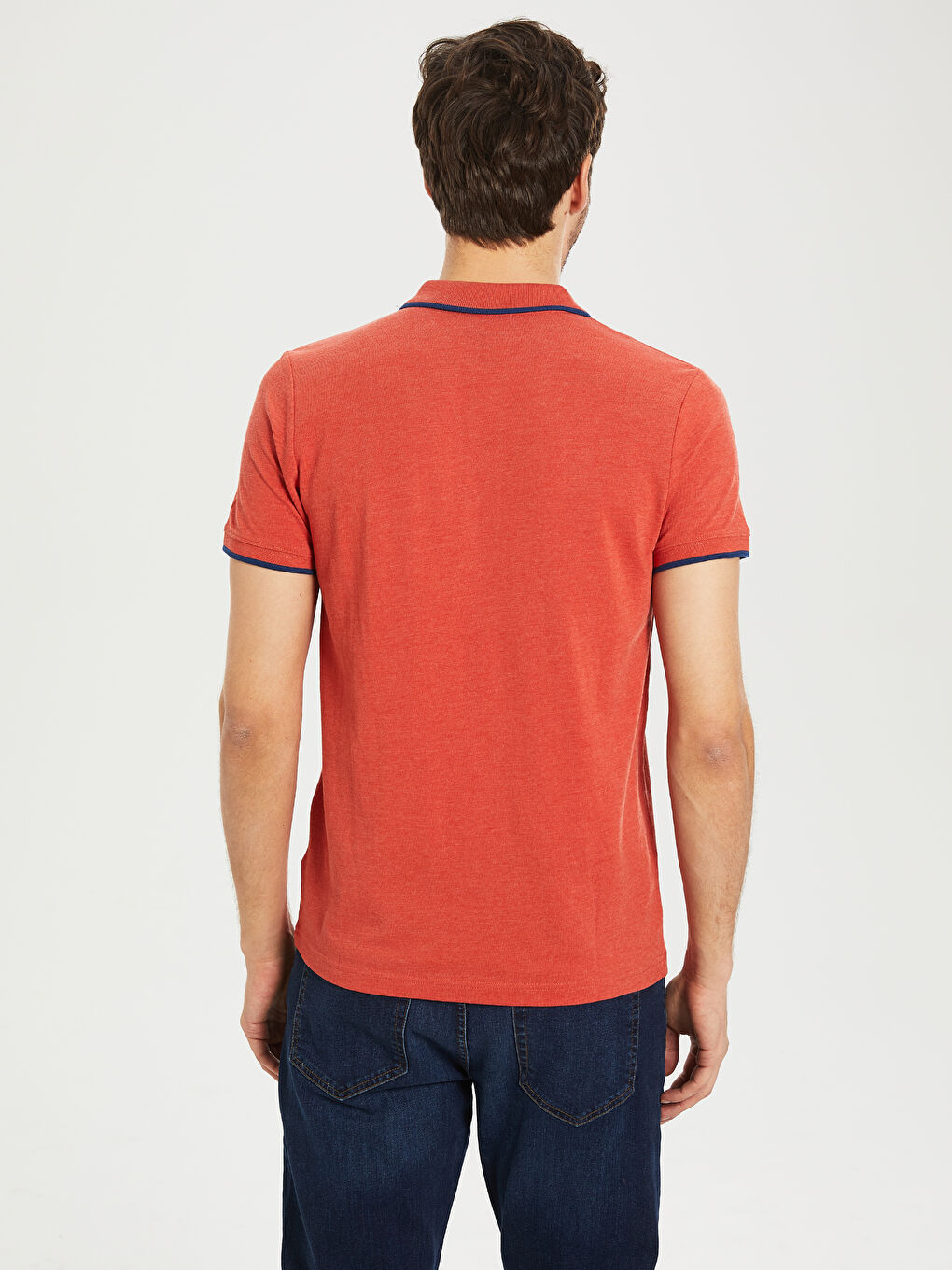 Футболка с воротником поло, базовая, с коротким рукавом, из ткани пике-2