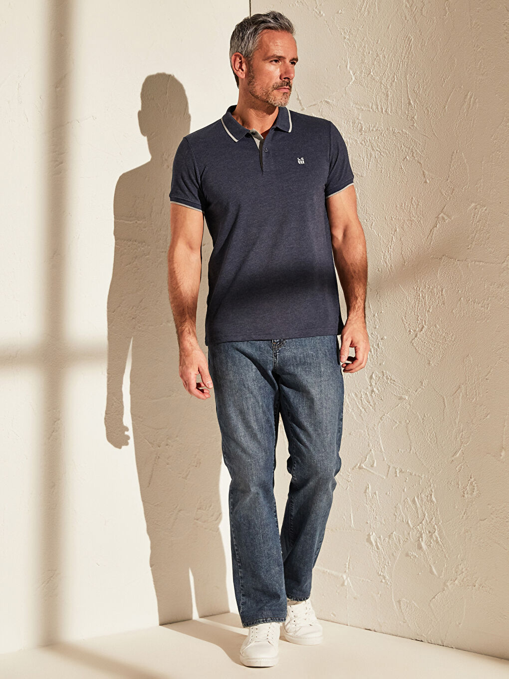 Футболка с воротником поло, базовая, с коротким рукавом, из ткани пике-4