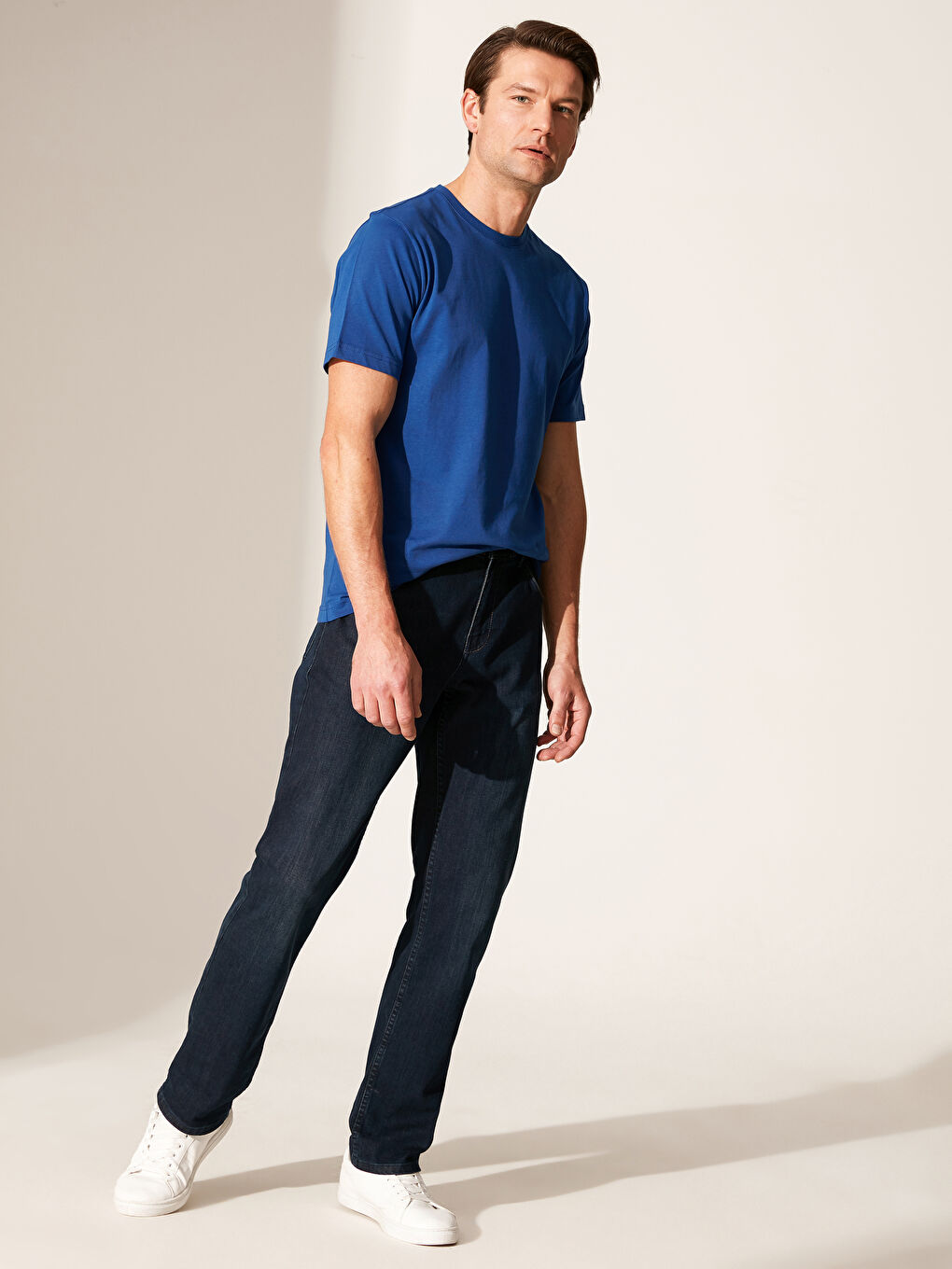 Mavi Bisiklet Yaka Basic Penye Tişört-1