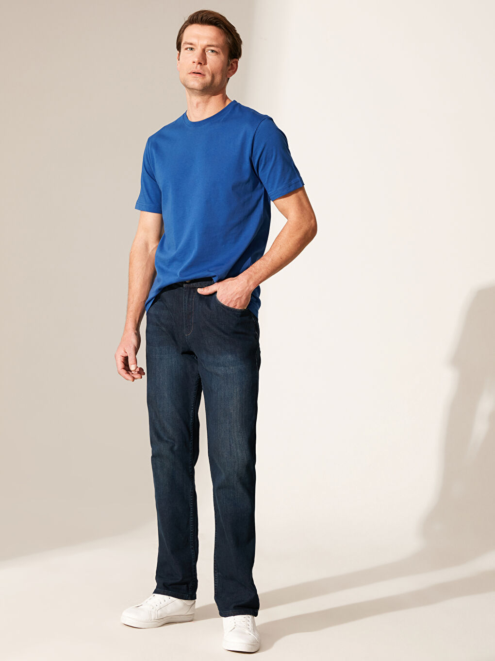 Mavi Bisiklet Yaka Basic Penye Tişört-2