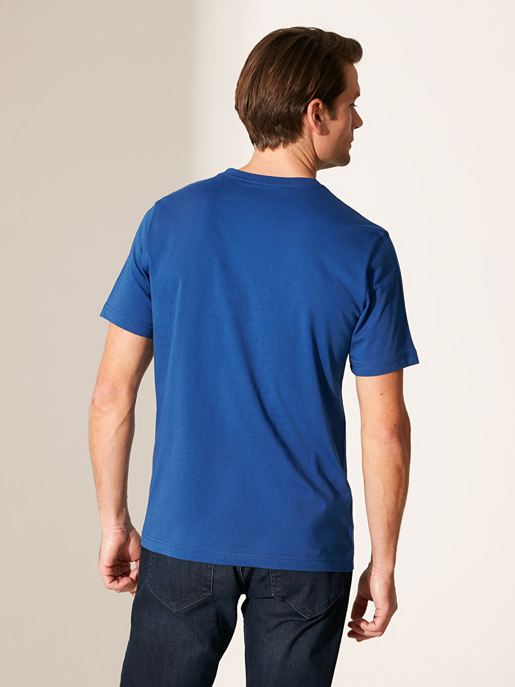 Mavi Bisiklet Yaka Basic Penye Tişört-3