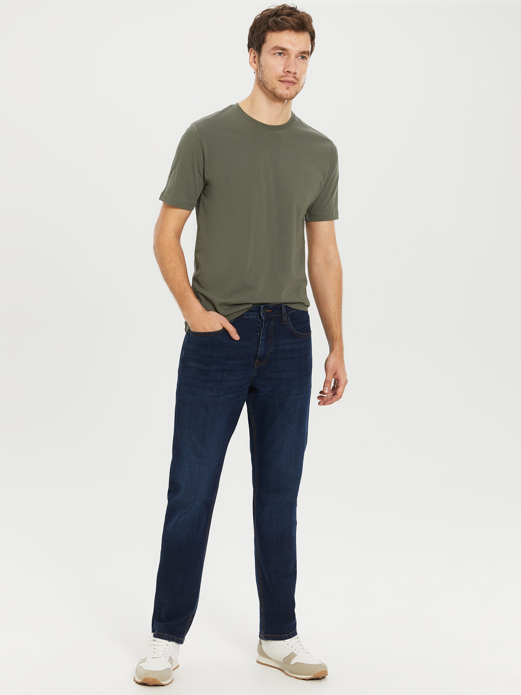 Crew Neck Basic Combed Cotton T-shirt-4
