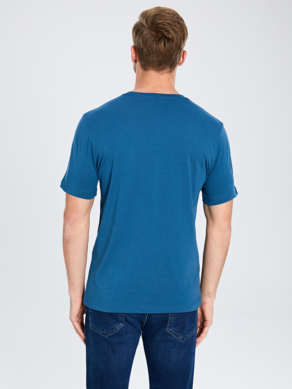 Crew Neck Basic Combed Cotton T-shirt-3