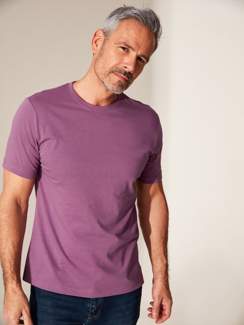 Crew Neck Basic Combed Cotton T-shirt-1