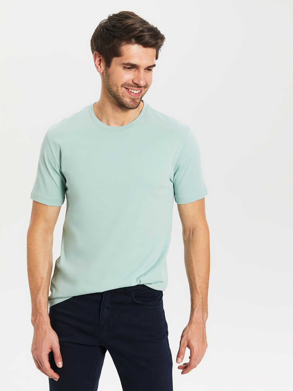 Crew Neck Basic Combed Cotton T-shirt