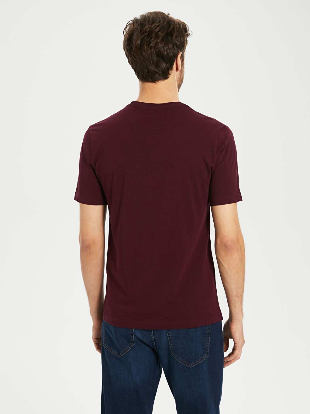 Базовая футболка из чесаного хлопка с круглым вырезом-2