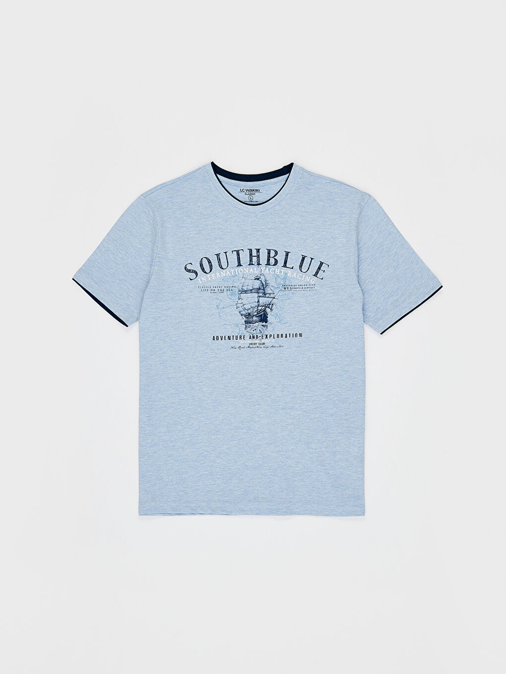 Κοντομάνικη Ανδρική Μπλούζα από Χτενισμένο Βαμβάκι-1