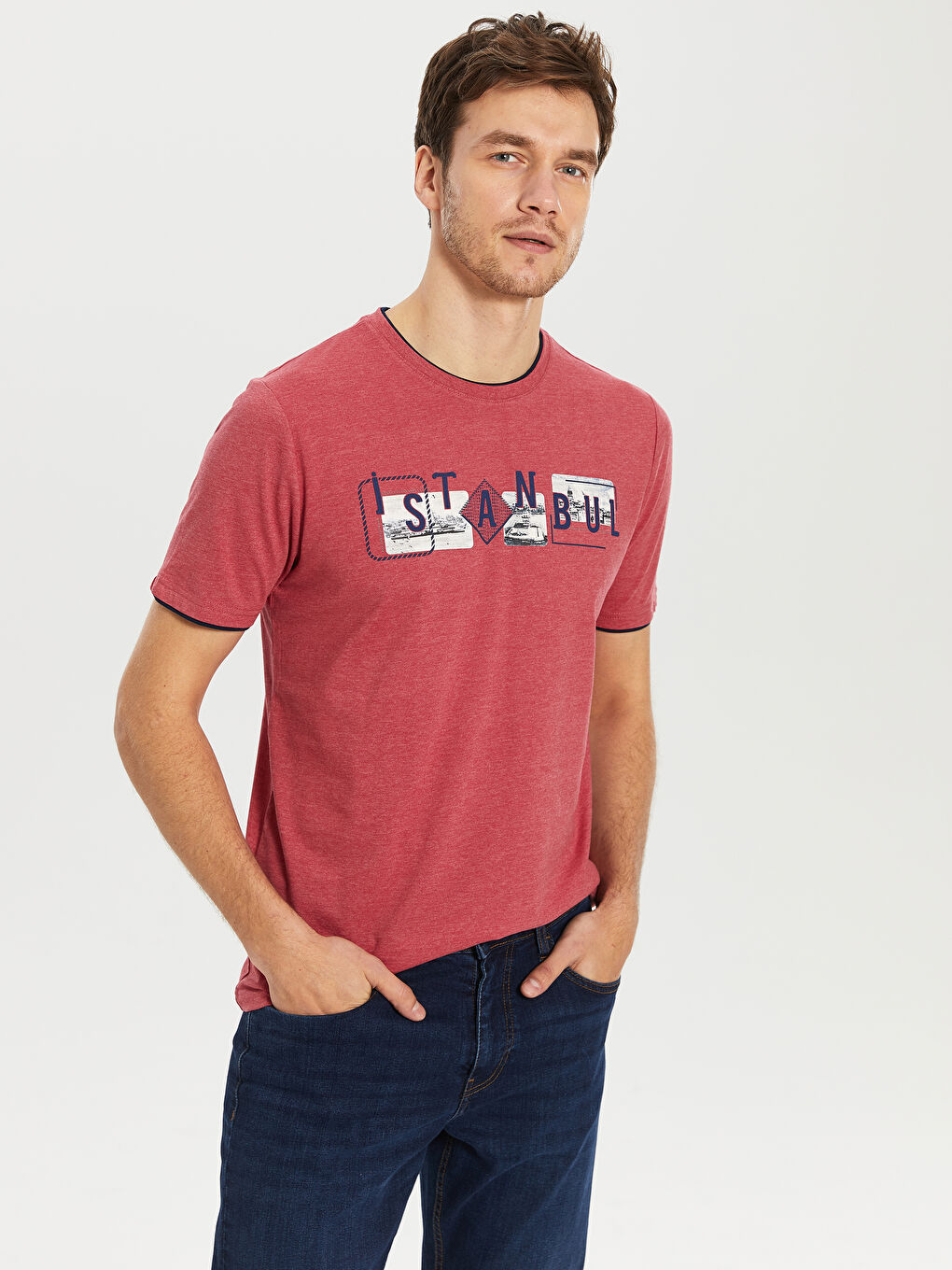 Short Sleeve Combed Cotton Men's T-Shirt-1