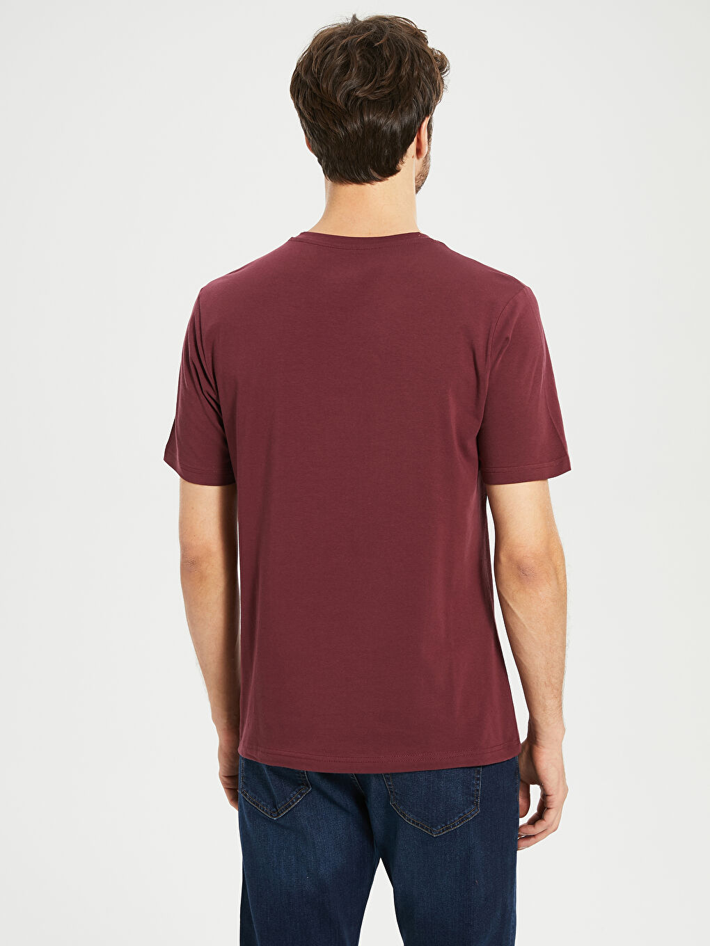 Футболка з коротким рукавом із чесаної бавовни для чоловіків-3