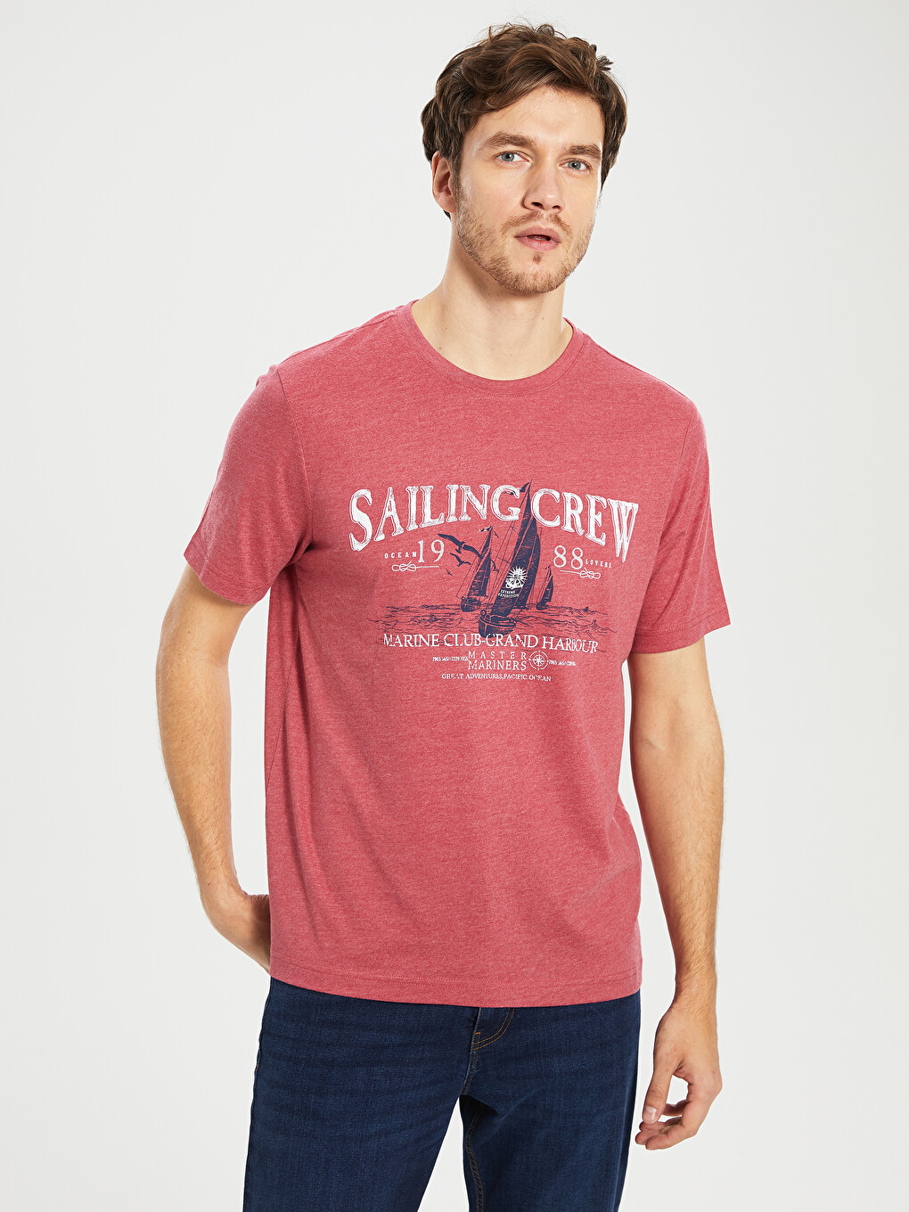 Mashkull Portokalli T-shirt-2