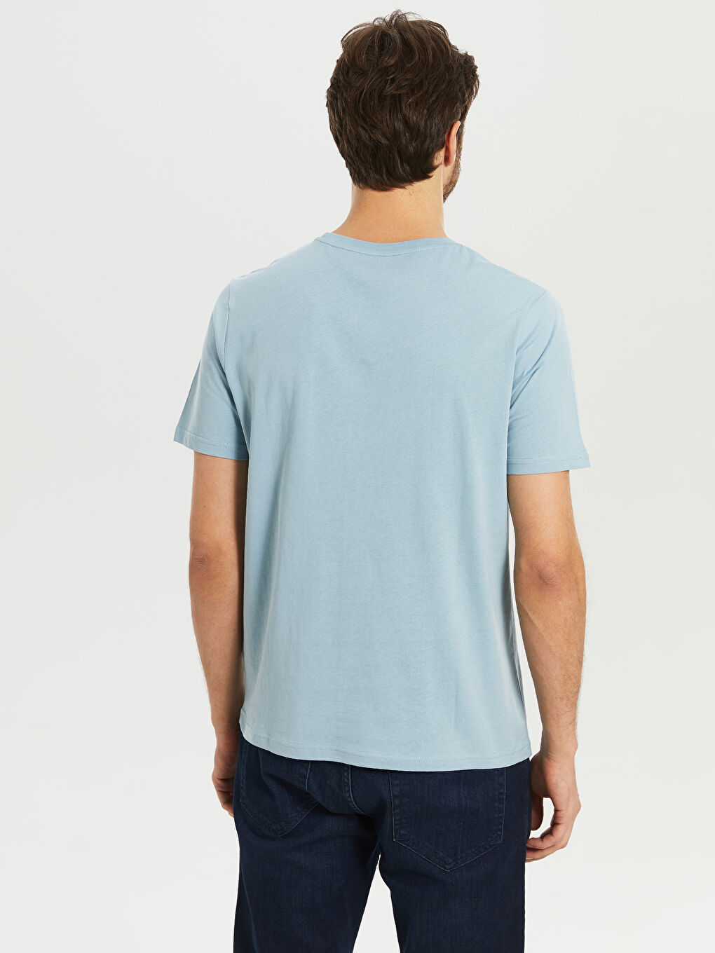 تي شيرت أزرق فاتح رجال-2