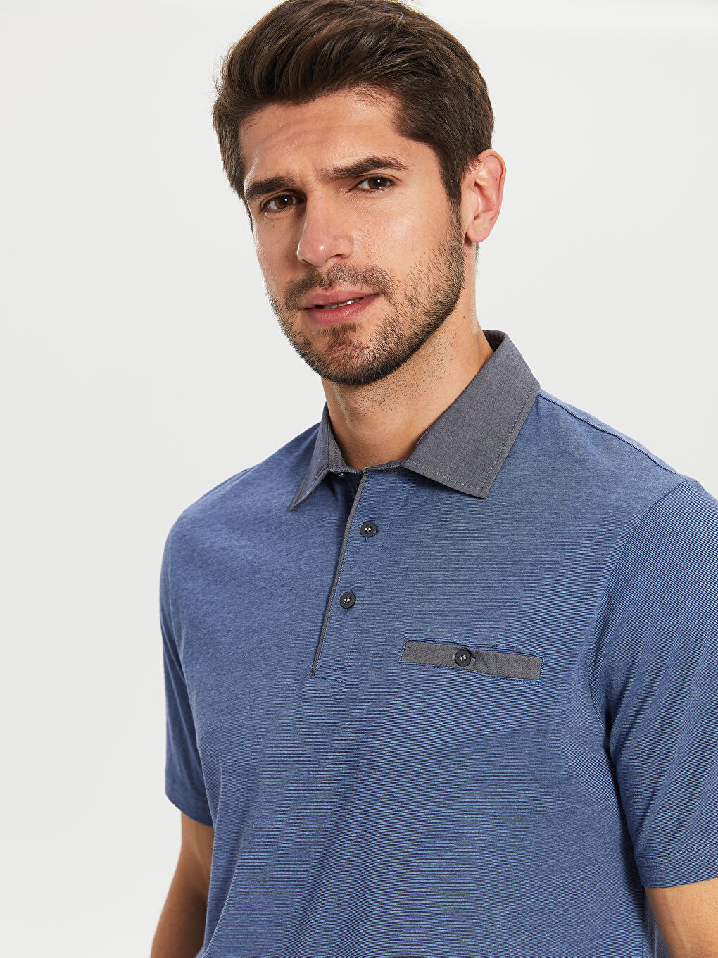 Polo Neck Short Sleeve Jersey Men's T-Shirt-2