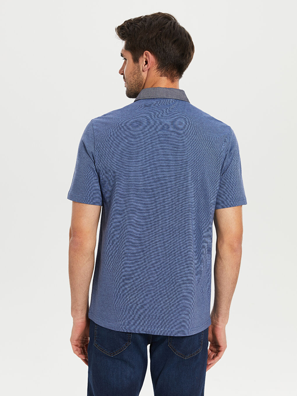 Polo Neck Short Sleeve Jersey Men's T-Shirt-3