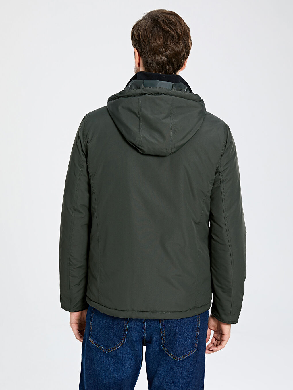 Стандартный мужской дождевик с капюшоном-4