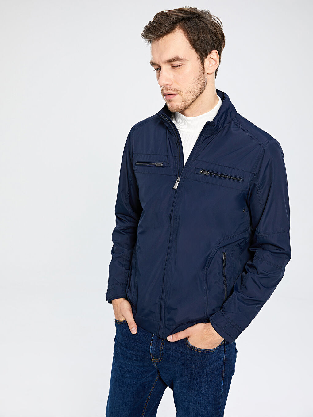 Man NAVY Coat-1