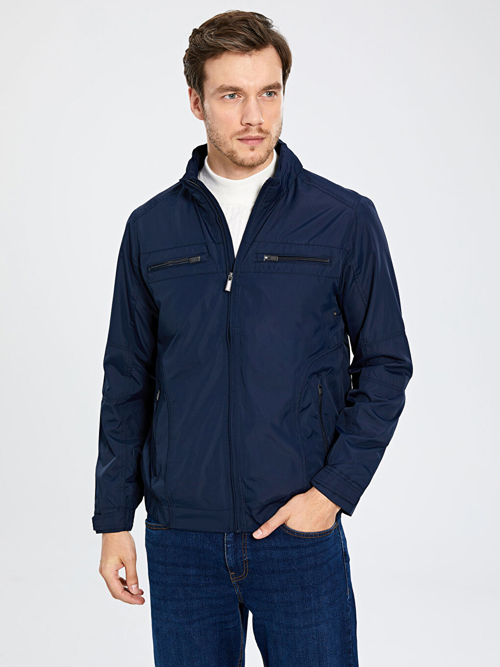Man NAVY Coat-2