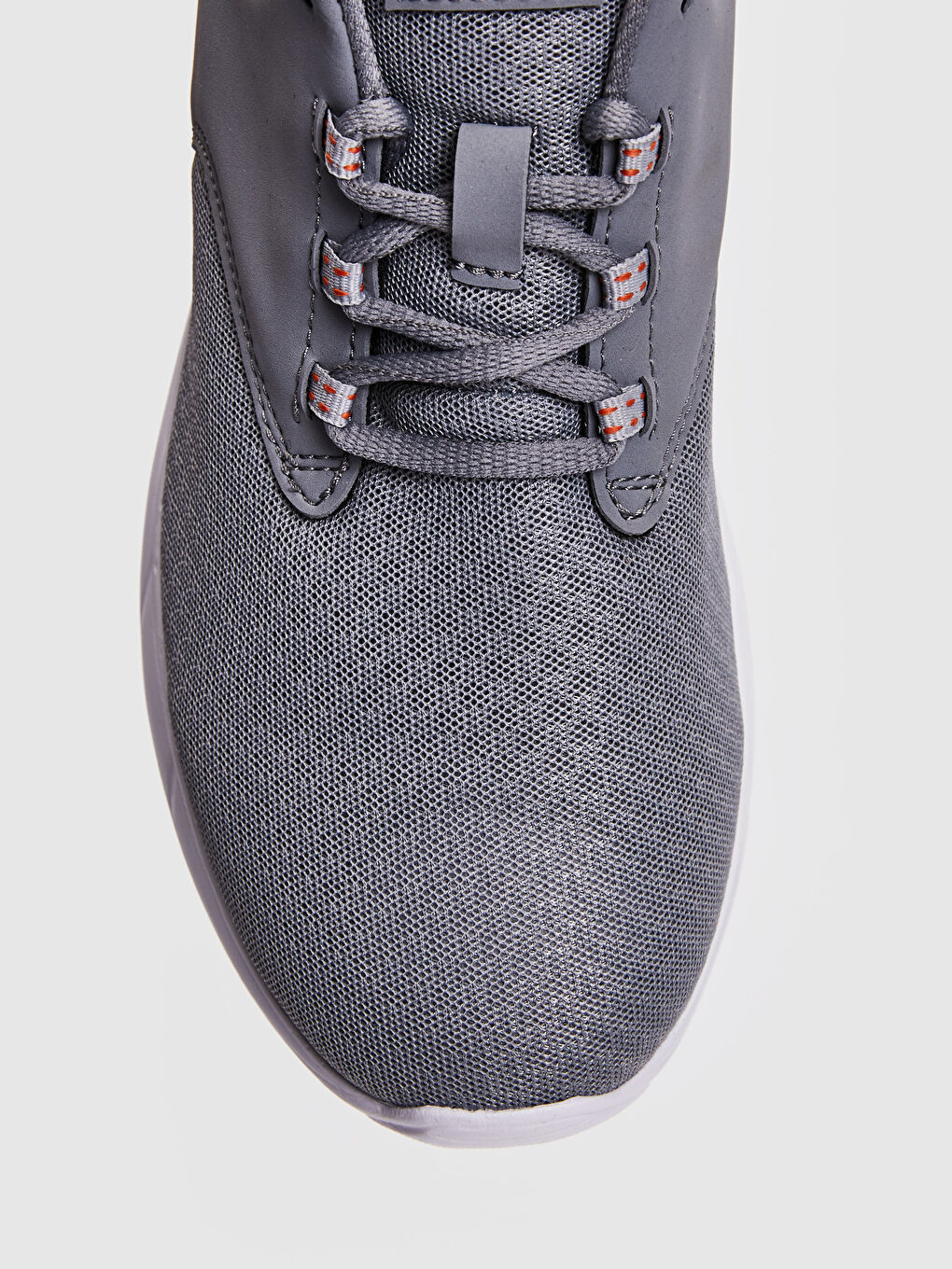 Gri File Detaylı Bağcıklı Erkek Aktif Spor Ayakkabı-4