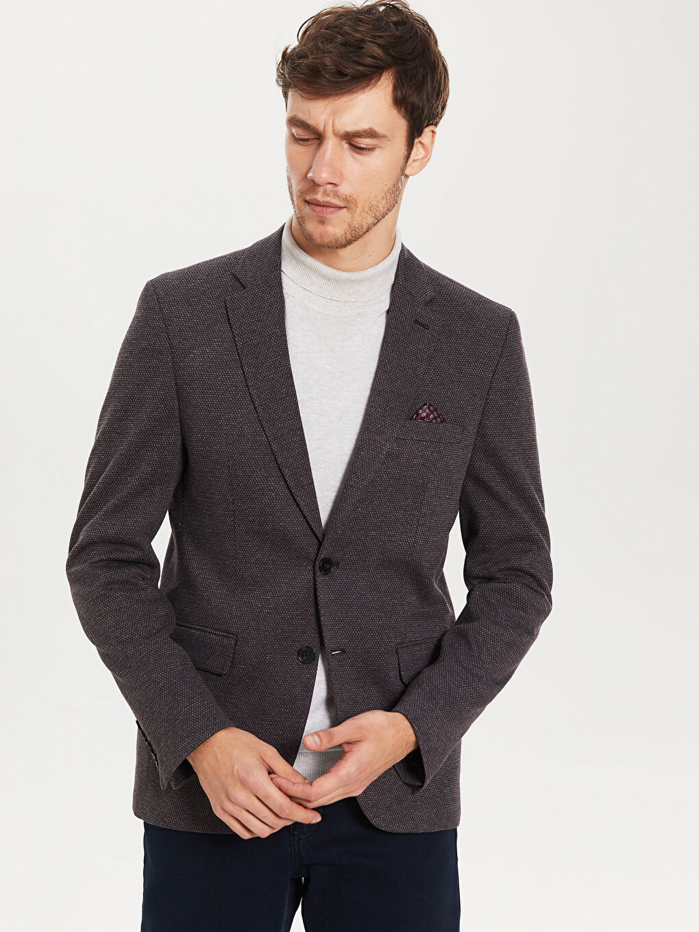 Bordo Erkek Blazer Ceket