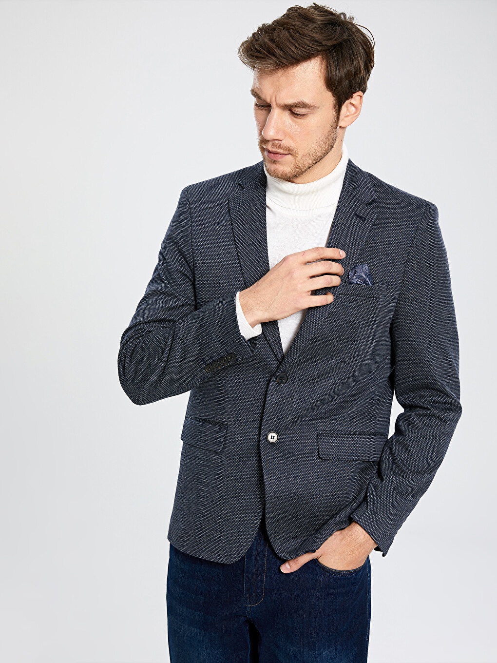 Sacou blazer Bleumarin Bărbat-2