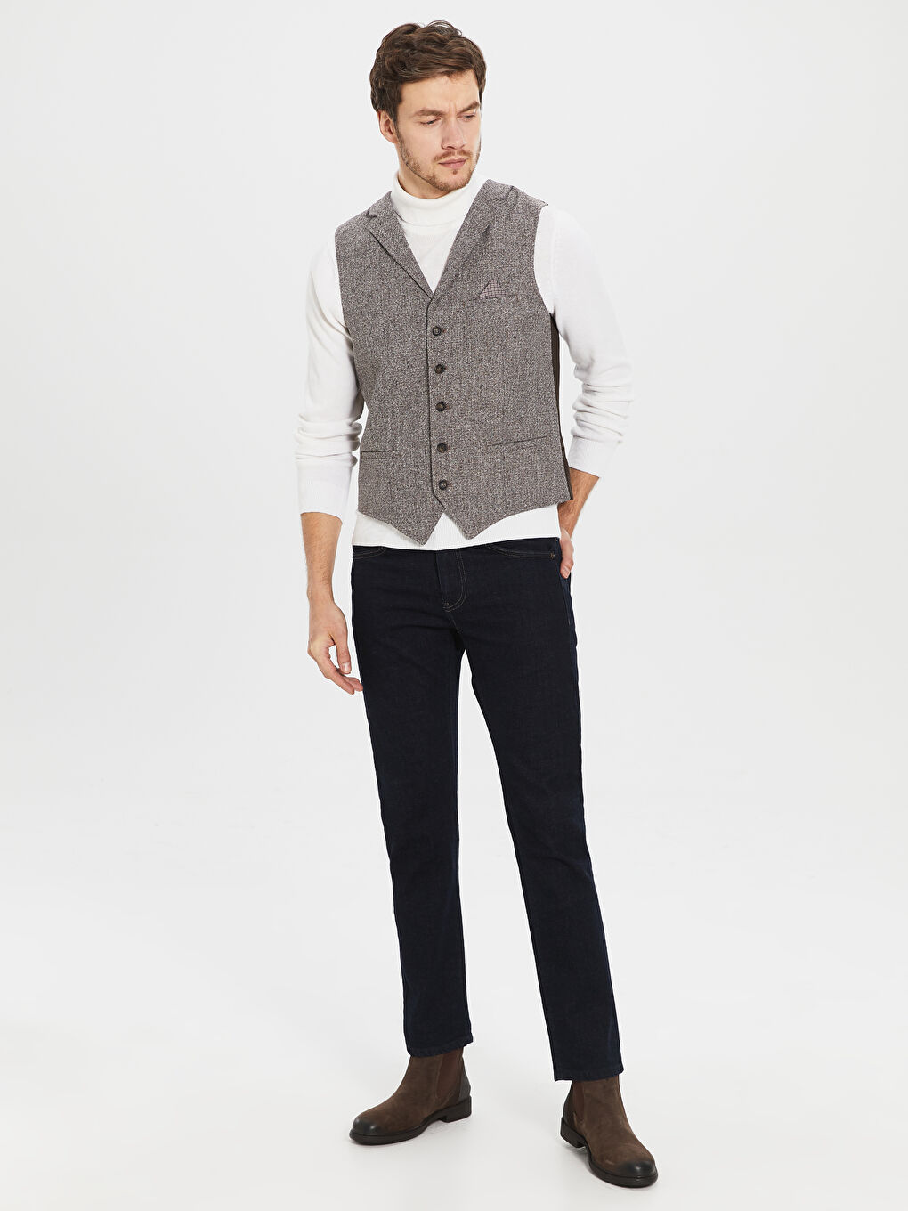 Slim Fit Men's Classic Vest-4