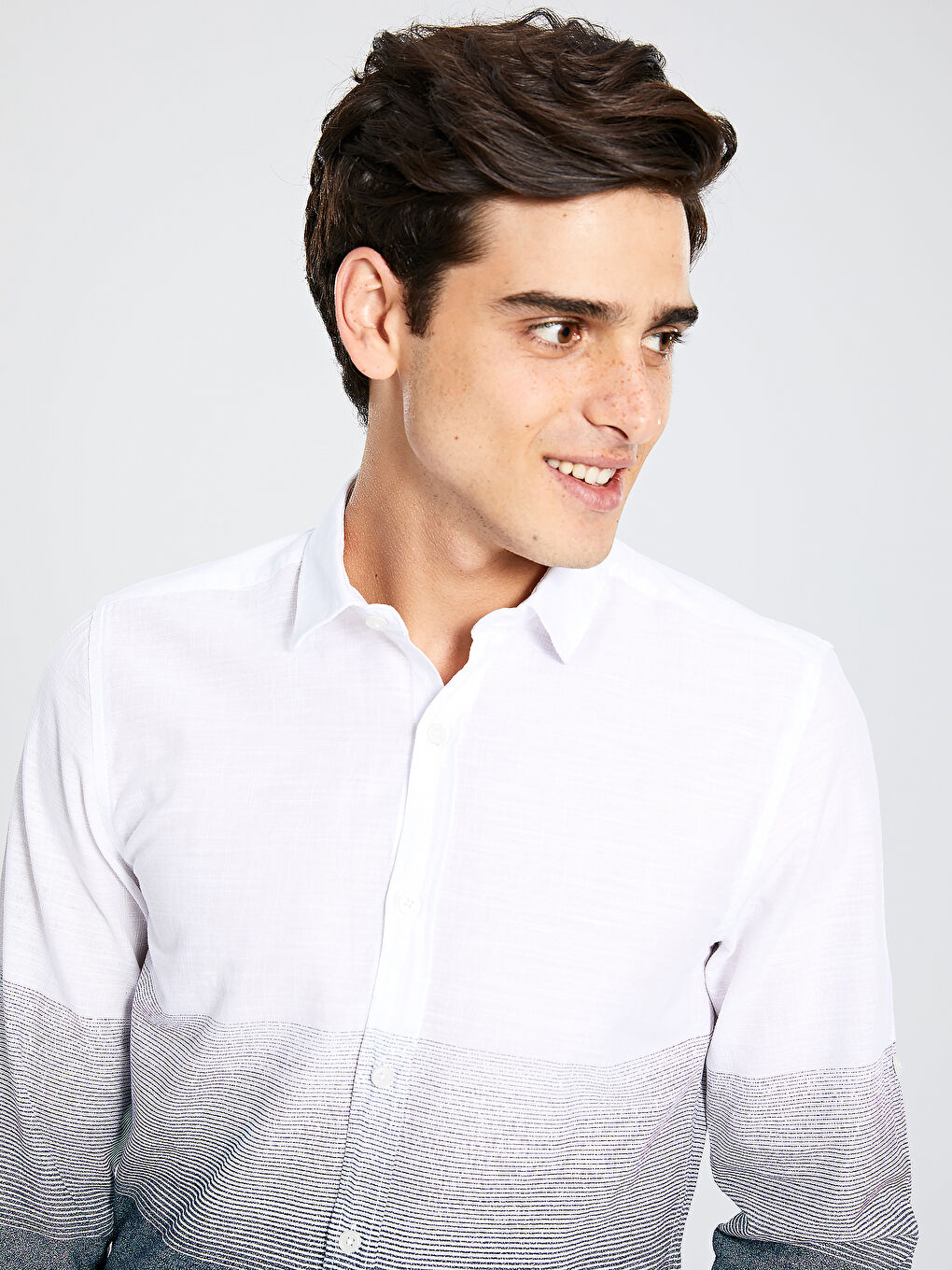 Lacivert Poplin Erkek Gömlek-2