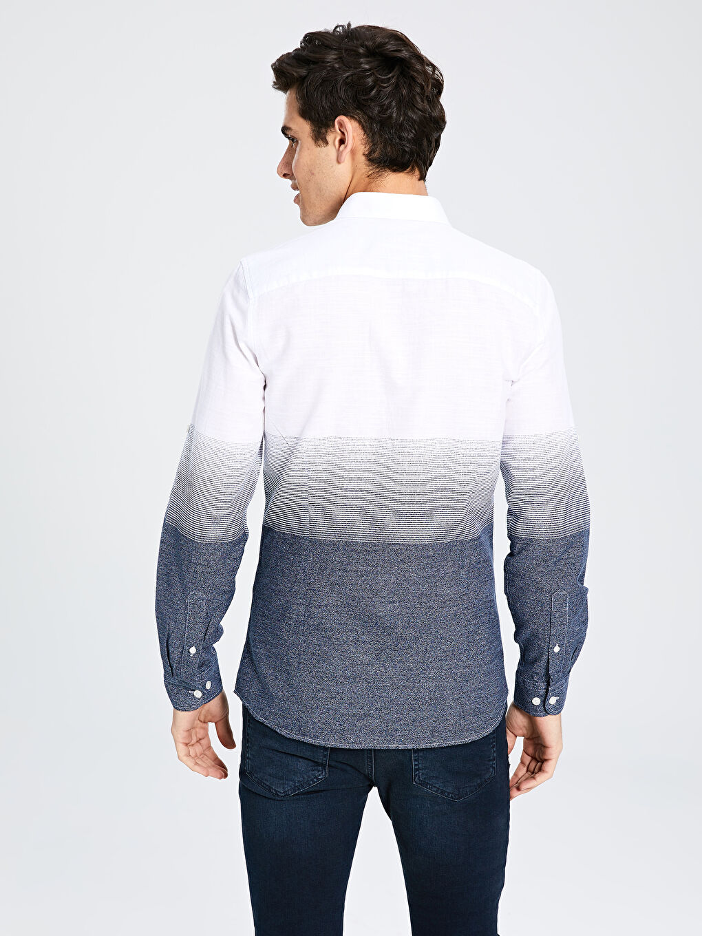 Lacivert Poplin Erkek Gömlek-3