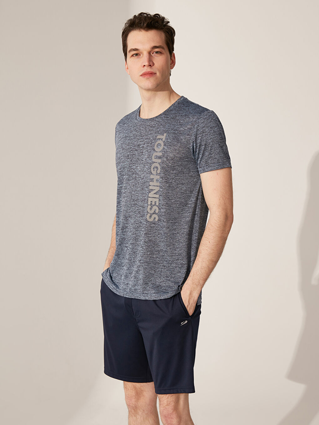 Orta Mavi Spor Tişört