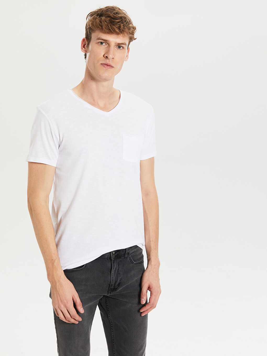 Футболка из чесаного хлопка для мужчин-2