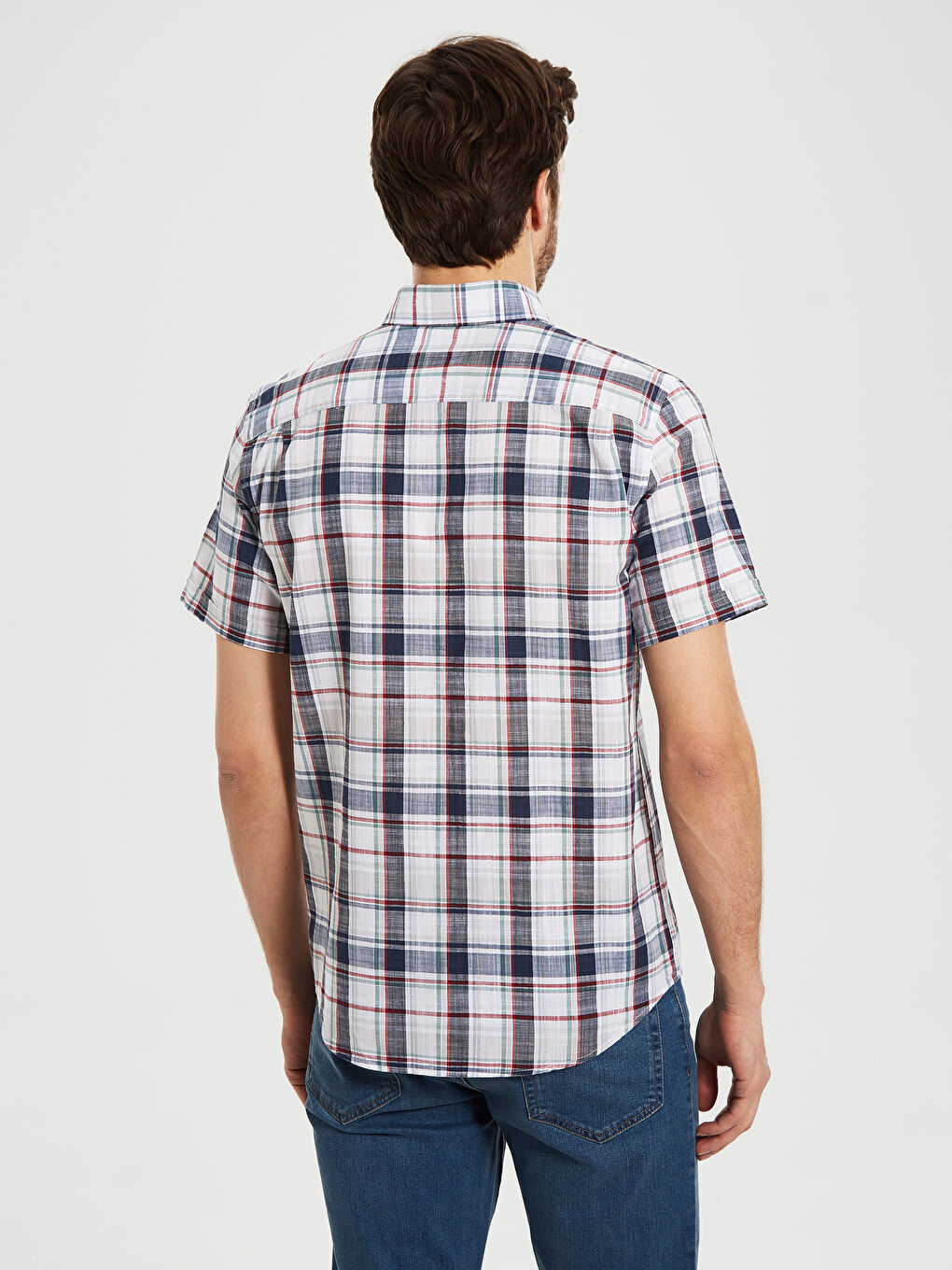 Kırmızı Poplin Erkek Gömlek-2