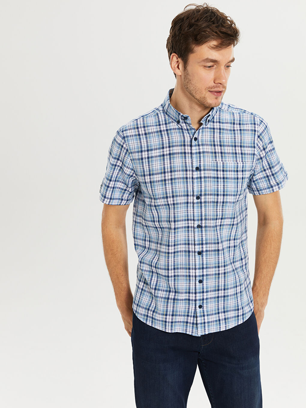 Chemise en Popeline pour Hommes-1