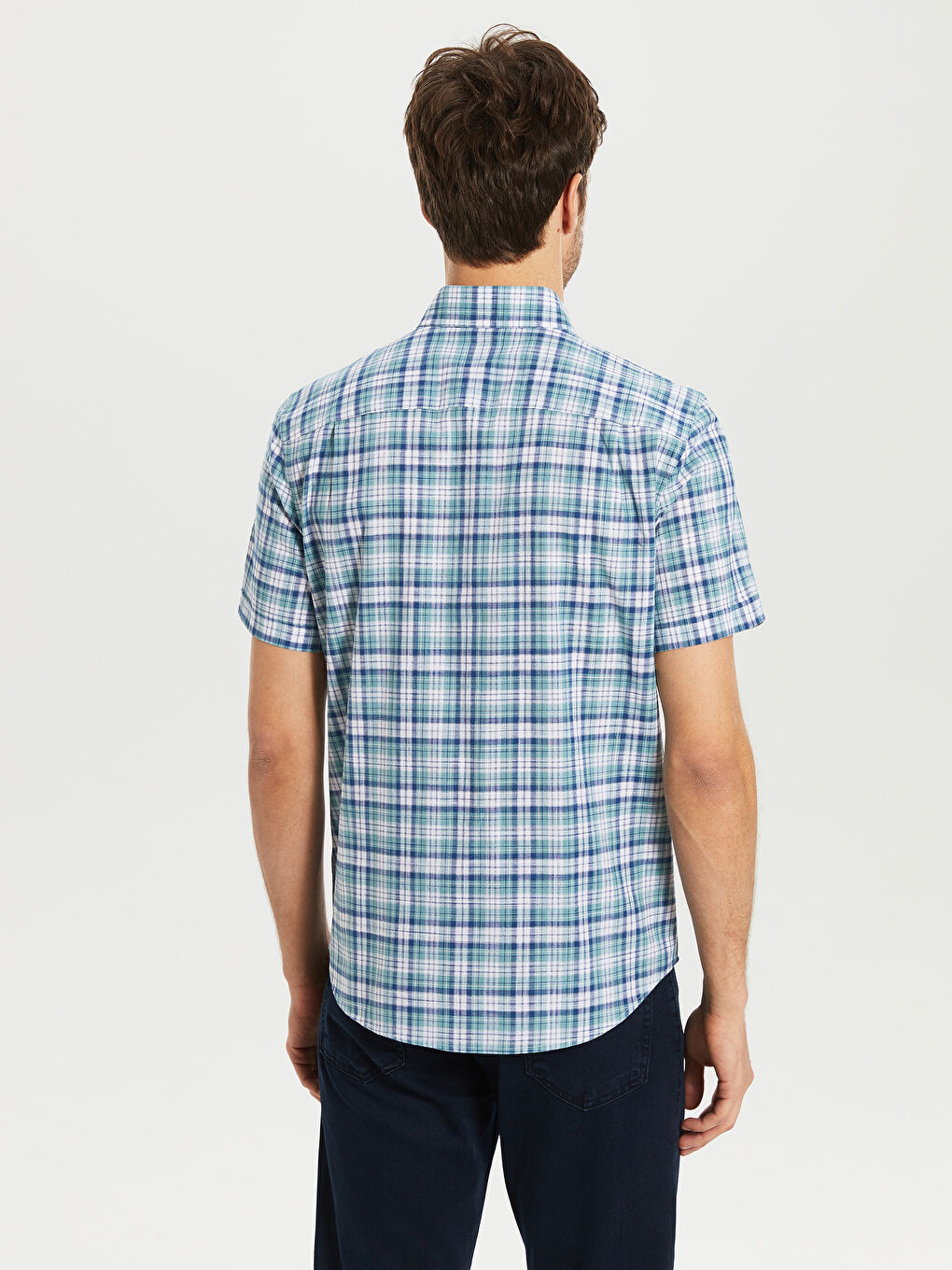 Mat Yeşil Ekoseli Gömlek-3