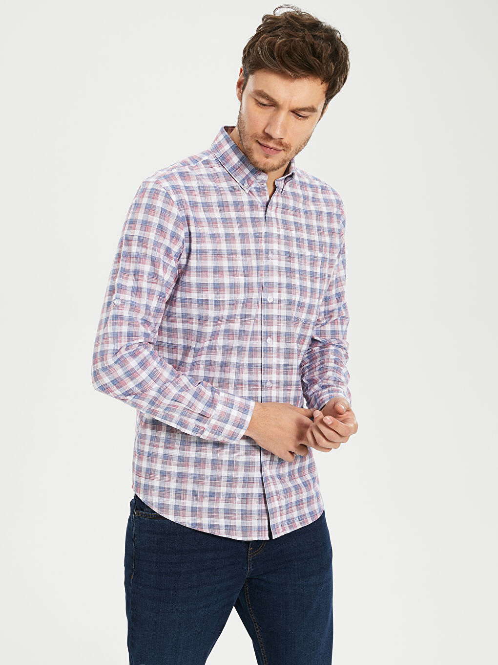 Chemise manches longues coupe régulière  