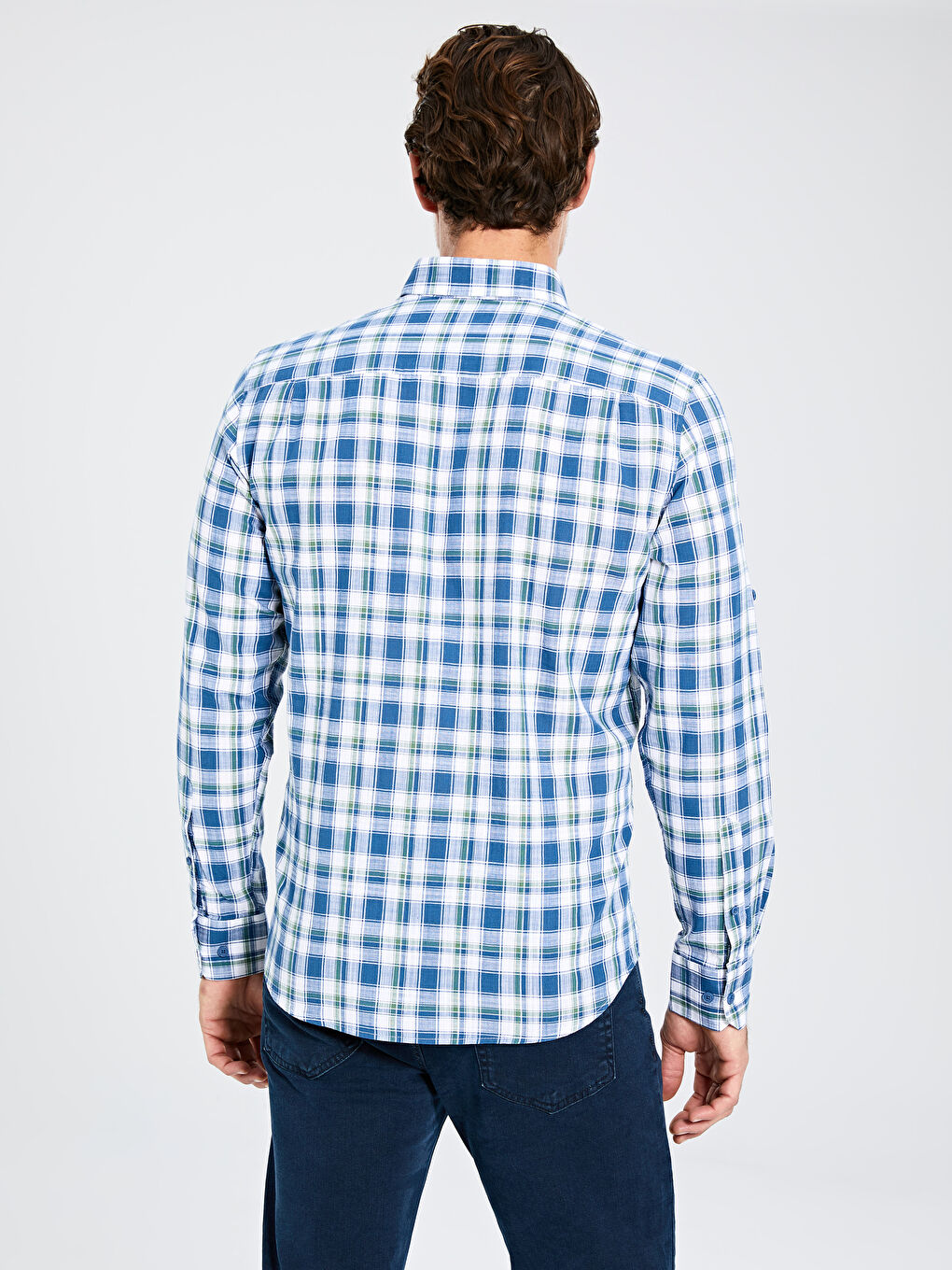 Yeşil Poplin Erkek Gömlek-2