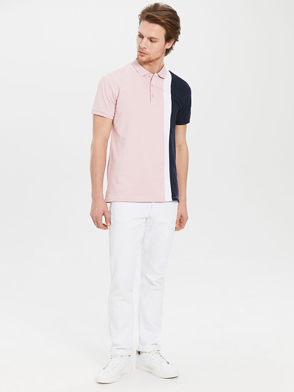 Pembe Pike Erkek Tişört-4