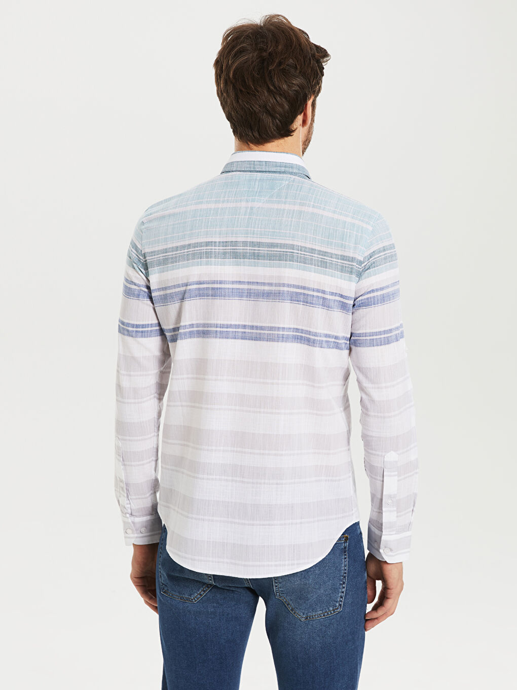 Yeşil Poplin Erkek Gömlek-2