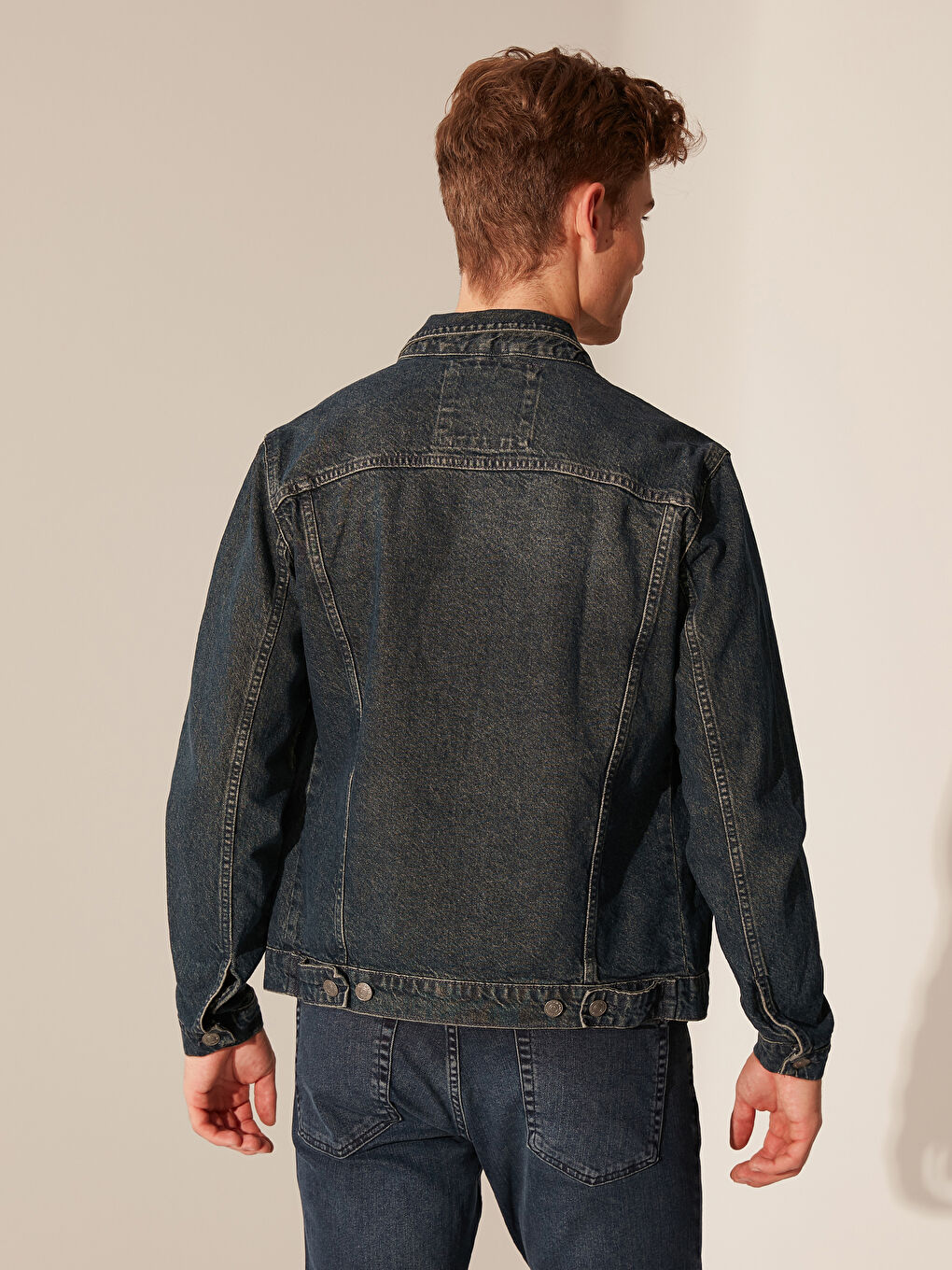 Yeşil Erkek Jean Ceket-3