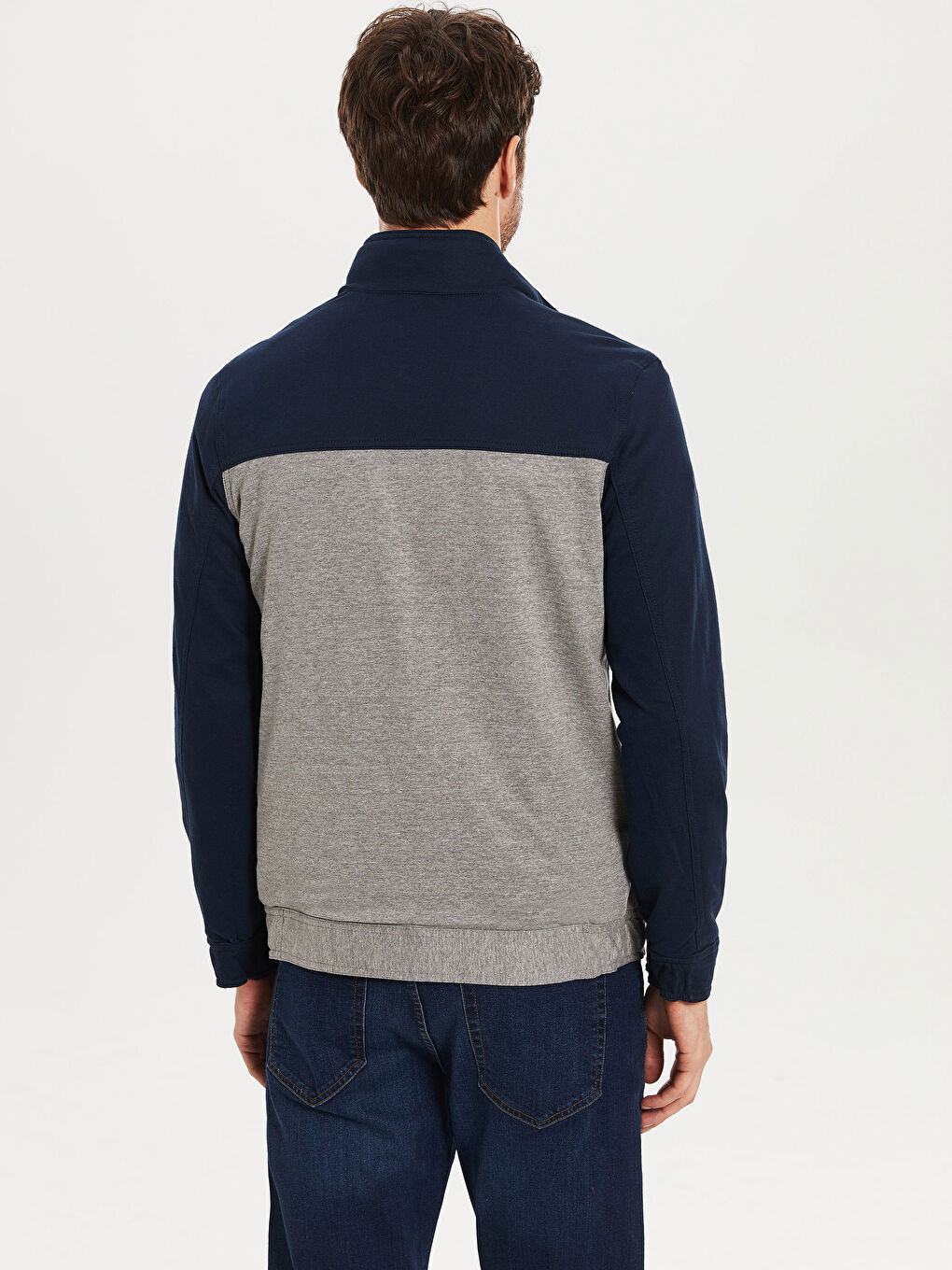 Kırmızı Standart Kalıp Dik Yaka İnce Erkek Mont-3