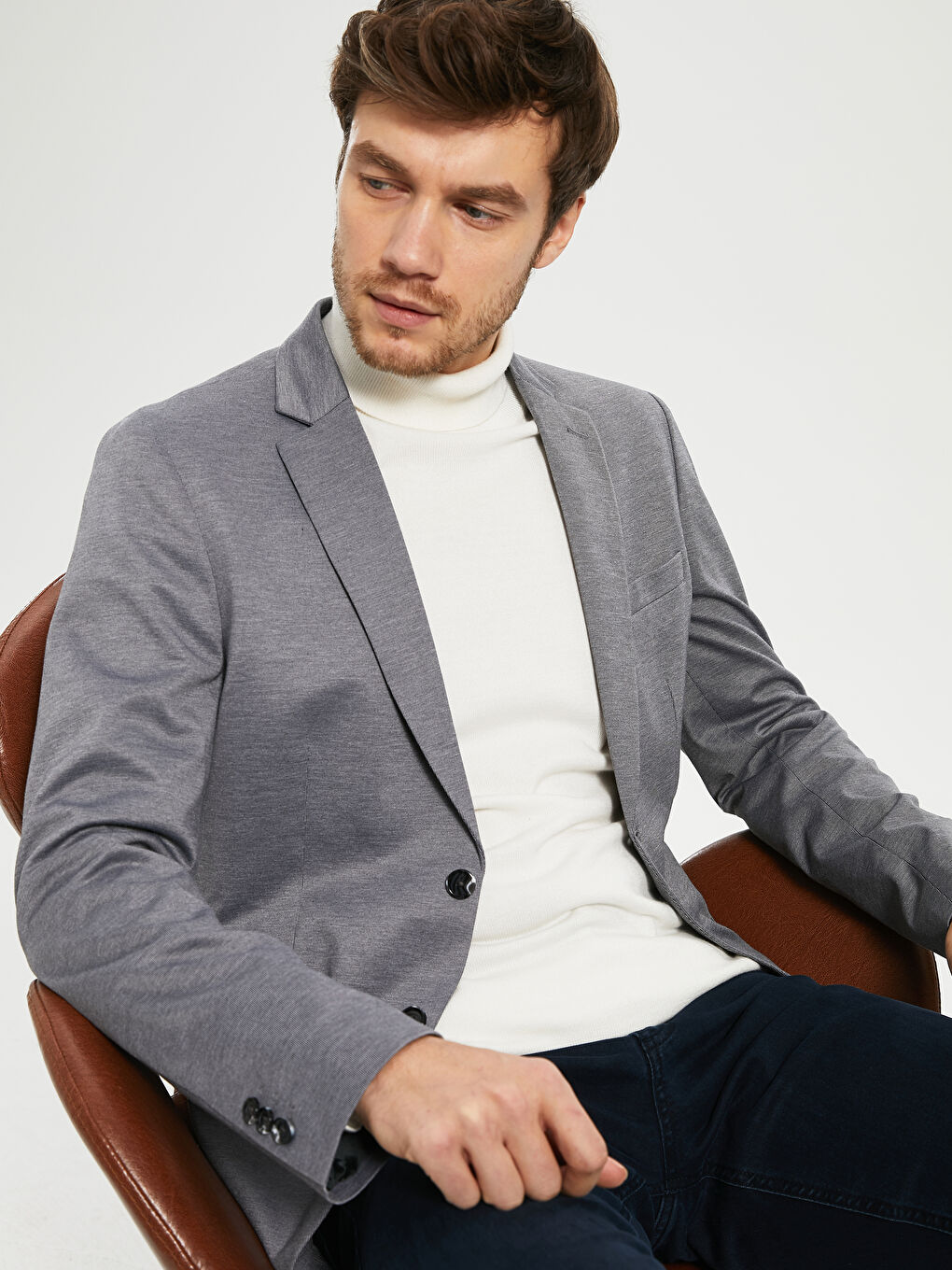 Gri Erkek Blazer Ceket-2