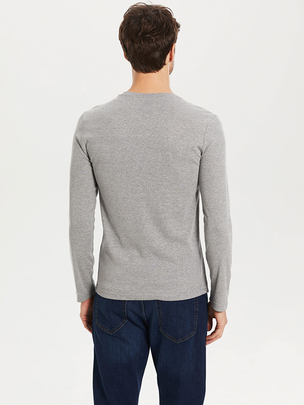 Gri Penye Erkek Tişört-2