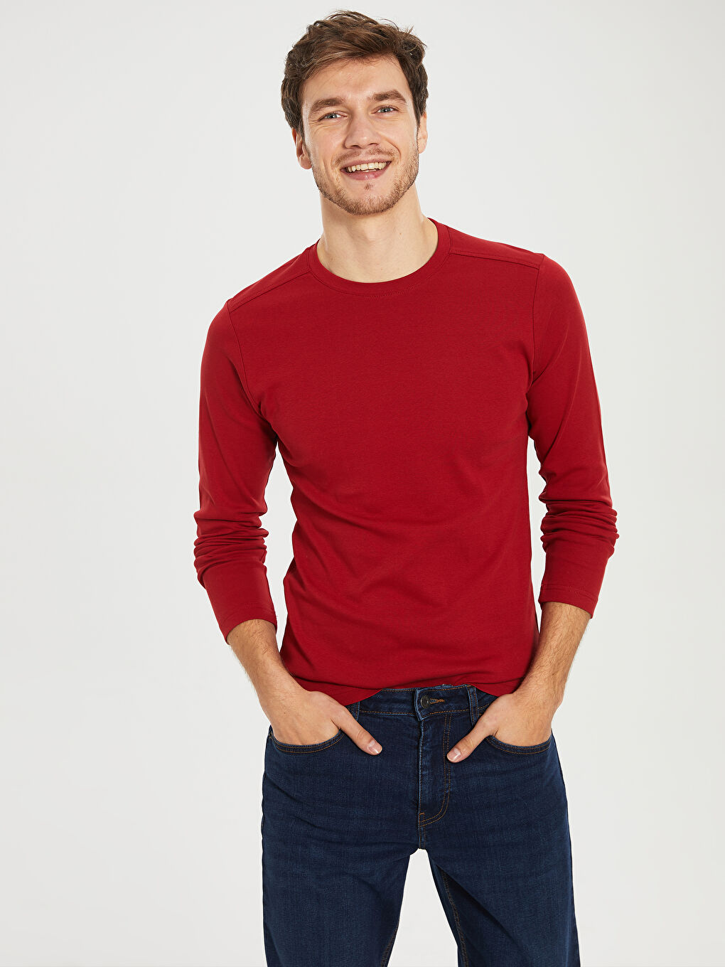 Kırmızı Penye Erkek Tişört