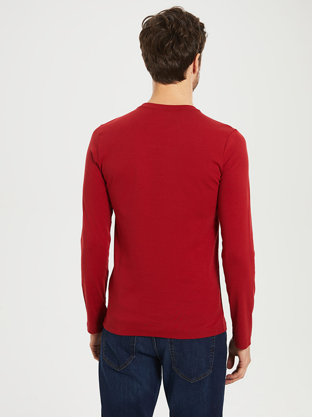 Kırmızı Penye Erkek Tişört-2