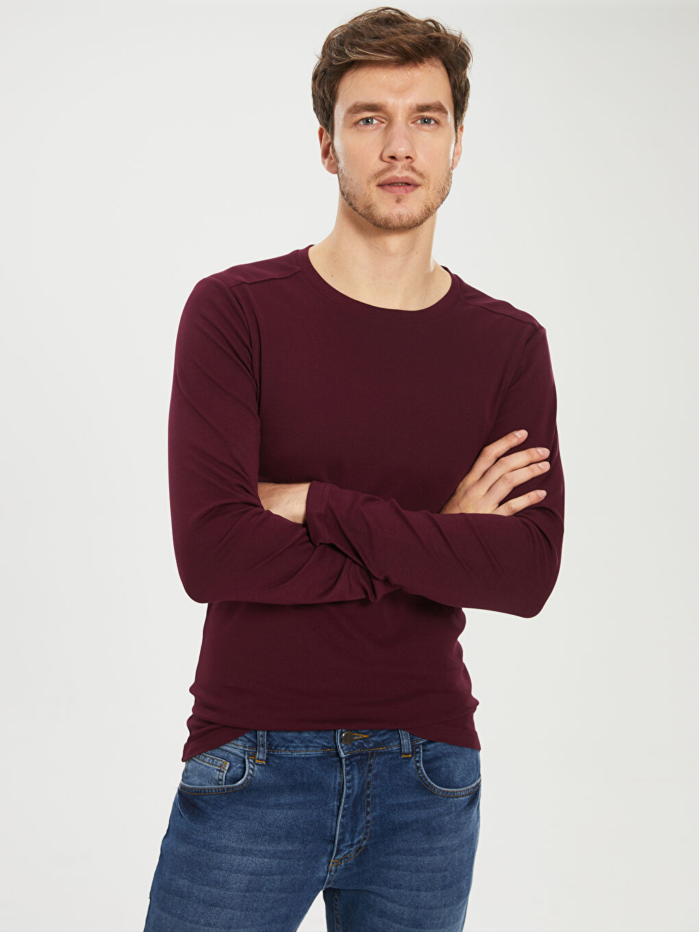 Bordo Penye Erkek Tişört